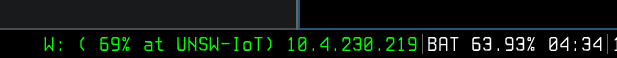 Connction to UNSW-IoT on i3status bar